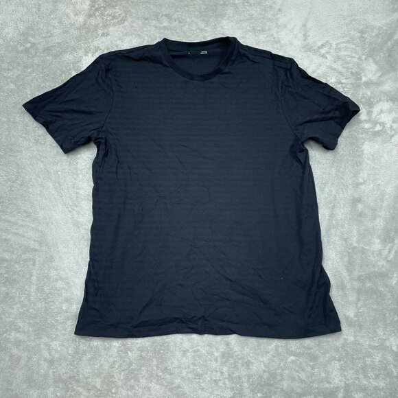 Calvin Klein Mens Black Cotton Shirt Medium CK Logo Lightweight a1118 - Picture 1 of 8